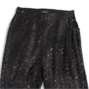 Flared Sequin Pants